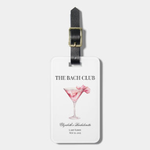 The Bach Club ピンクカクテル ブライズメイド パーティー ラゲッジタグ