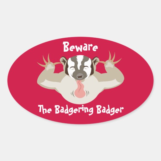 The Badgering Badger_Fartid oval 楕円形シール (正面)