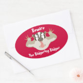The Badgering Badger_Fartid oval 楕円形シール (封筒)