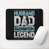 The Badminton Legends Retro Shuttle Mens Badminton マウスパッド (マウス)