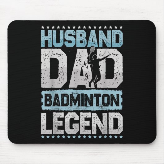 The Badminton Legends Retro Shuttle Mens Badminton マウスパッド (正面)