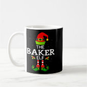 The Baker Elf Christmas Family Matching Pajama  コーヒーマグカップ (左)