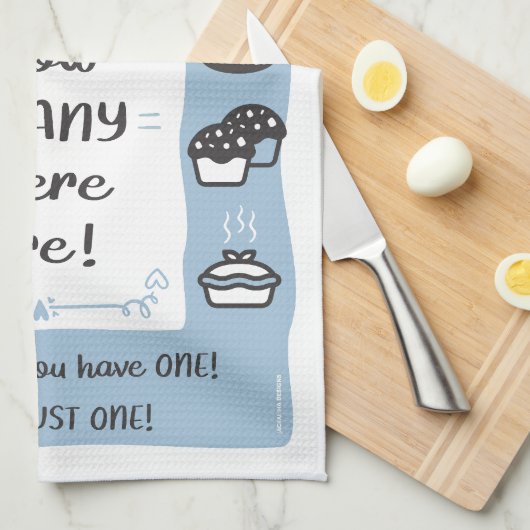 The Baker's Tea Toolo Gift (Blue) キッチンタオル (四つ折り)