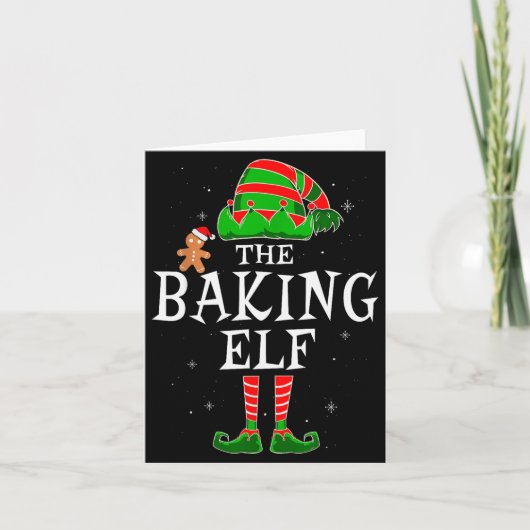 The Baking Elf Group Matching Family Christmas Coo カード (正面)