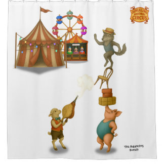 The Balancing Bunch シャワーカーテン