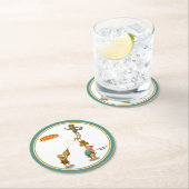 The Balancing Bunch ラウンドペーパーコースター (インサイチュ)