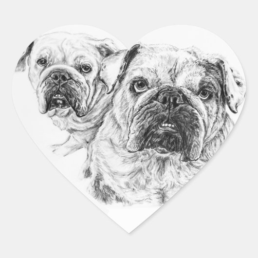 The Bald Divasのステッカー ハートシール (正面)