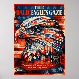 The Bald Eagle’s Gaze Patriot Art ポスター