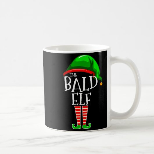 The Bald Elf Family Matching Group Christmas Gift コーヒーマグカップ (右)