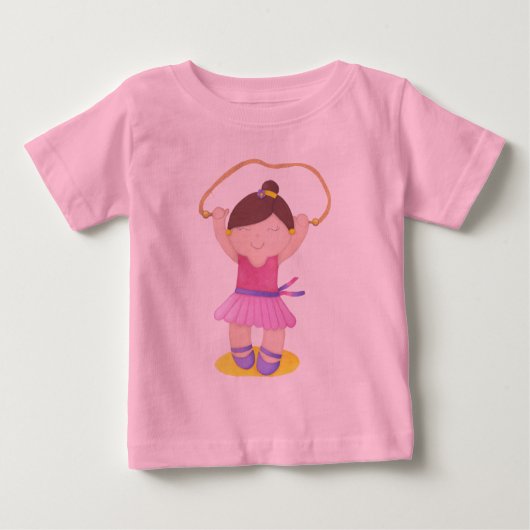 The Ballerina Jumping Rope ベビーTシャツ (正面)
