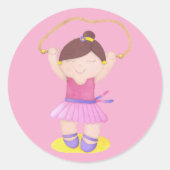 The Ballerina Jumping Rope ラウンドシール (正面)