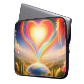 The Balloon of Love All Over Earth Electronics Bag ラップトップスリーブ (正面左)