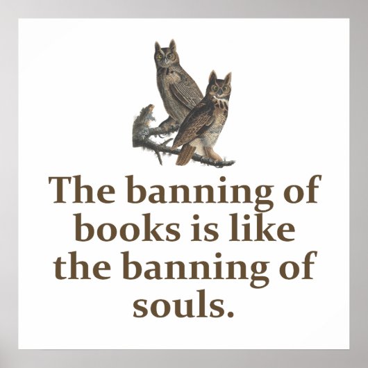 The Banning Of Books – 教育引用文 ポスター (正面)