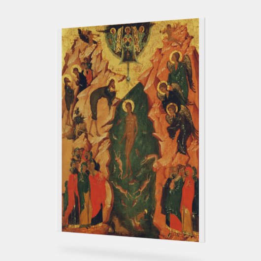 The Baptism of Jesus Christ Byzantine icon アクリルサイン (傾斜)