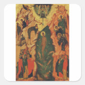 The Baptism of Jesus Christ Byzantine icon スクエアシール (正面)