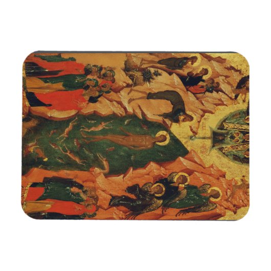 The Baptism of Jesus Christ Byzantine icon マグネット (横)