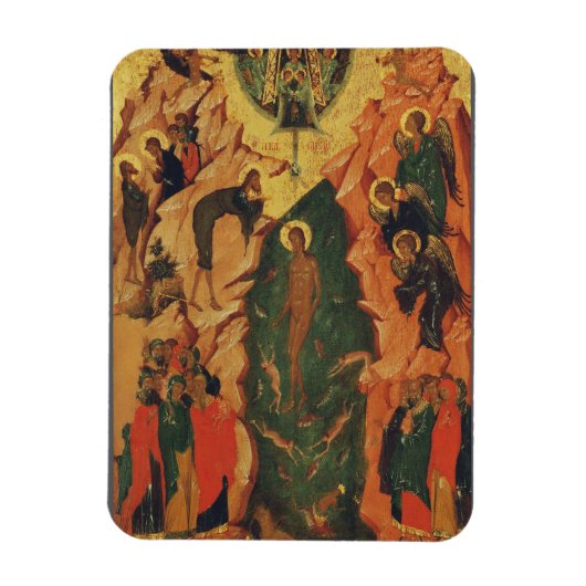 The Baptism of Jesus Christ Byzantine icon マグネット (縦)