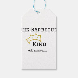 The Barbecue king crownadd name text cooking best  ギフトタグ