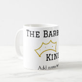 The Barbecue king crownadd name text cooking best  コーヒーマグカップ (正面左)
