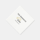 The Barbecue king crownadd name text cooking best  スタンダードカクテルナプキン (角)