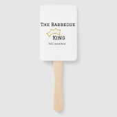 The Barbecue king crownadd name text cooking best  ハンドファン (裏面)