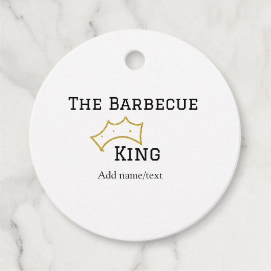The Barbecue king crownadd name text cooking best  フェイバータグ (正面)