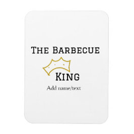 The Barbecue king crownadd name text cooking best  マグネット