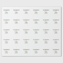 The Barbecue king crownadd name text cooking best  ラッピングペーパー