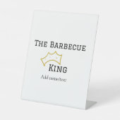 The Barbecue king crownadd name text cooking best  台座サイン (正面)