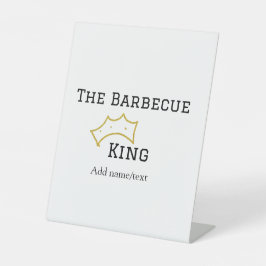 The Barbecue king crownadd name text cooking best  台座サイン