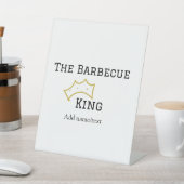 The Barbecue king crownadd name text cooking best  台座サイン (インサイチュ)
