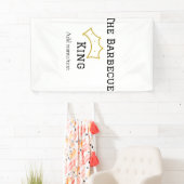 The Barbecue king crownadd name text cooking best  横断幕 (インサイチュ)