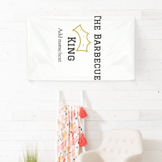 The Barbecue king crownadd name text cooking best 横断幕 (インサイチュ)