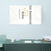 The Barbecue king crownadd name text cooking best  横断幕 (トレードショー)