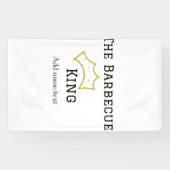 The Barbecue king crownadd name text cooking best 横断幕 (横)