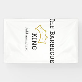 The Barbecue king crownadd name text cooking best  横断幕