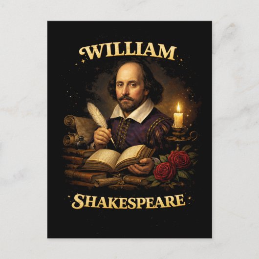 The Bard by Candlelight ポストカード (正面)