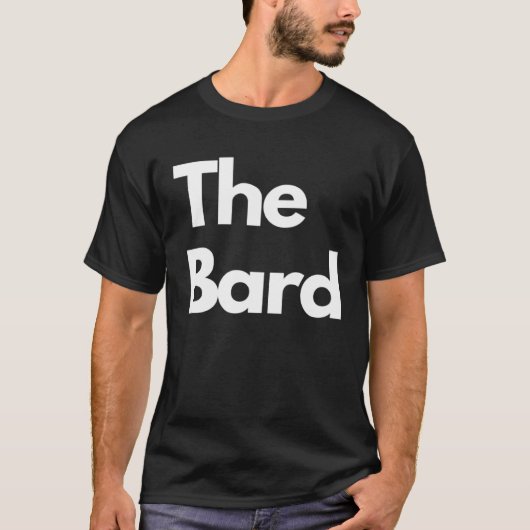 The Bard minimalistのタイトル Tシャツ (正面)