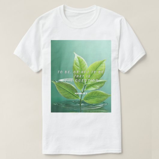 The Bard Tee Men’s Shakespeare Shirt–new leaves Tシャツ (デザイン正面)
