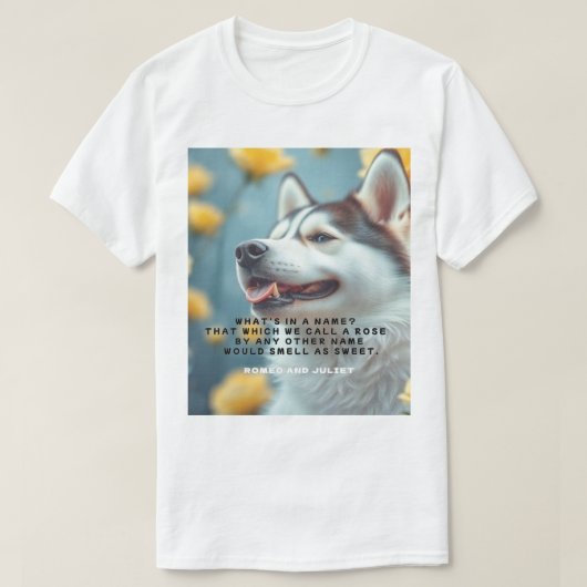 The Bard Tee Men’s Shakespeare Shirt– Roses Tシャツ (デザイン正面)