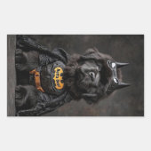 The Bark Knight sticker 長方形シール (正面)