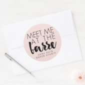 The Barreで私に会う |ピンク&ブラックバレエスタジオ ラウンドシール (封筒)