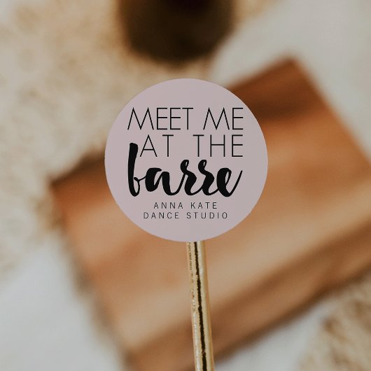 The Barreで私に会う |ピンク&ブラックバレエスタジオ ラウンドシール
