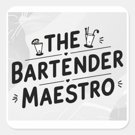 The bartender Maestro  スクエアシール (正面)