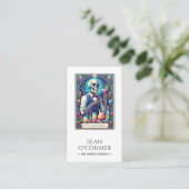 The Bartender Tarot Skeleton QR 名刺 (スタンド正面)