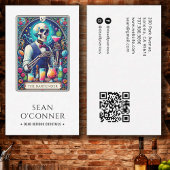 The Bartender Tarot Skeleton QR 名刺