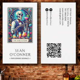 The Bartender Tarot Skeleton QR 名刺