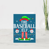 The Baseball Elf Funny Christmas Srt Lovers Xmas E カード (正面)