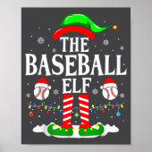 The Baseball Elf Funny Christmas Srt Lovers Xmas E ポスター (正面)