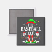 The Baseball Elf Funny Christmas Srt Lovers Xmas E マグネット (正面/裏面)